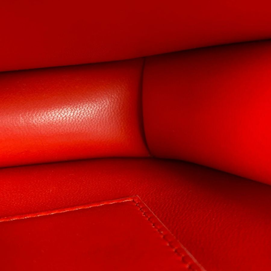 ☆ SALVATORE FERRAGAMO 菲拉格慕 Red Calfskin Asymmetric Shoulder Bag 紅色小牛皮肩背包-267012710-16