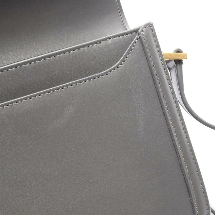 SAINT LAURENT PARIS Solferino 斜背包單肩包 634305 皮革 灰色 二手-4