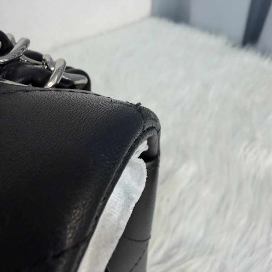 CHANEL A58600 黑羊皮 銀鍊 Jumbo 經典大型口蓋包 肩背包 斜背包-21