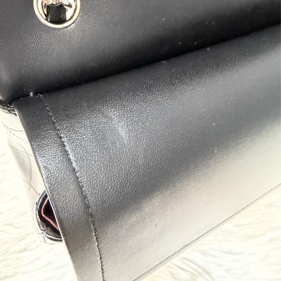 CHANEL A58600 黑羊皮 銀鍊 Jumbo 經典大型口蓋包 肩背包 斜背包-40