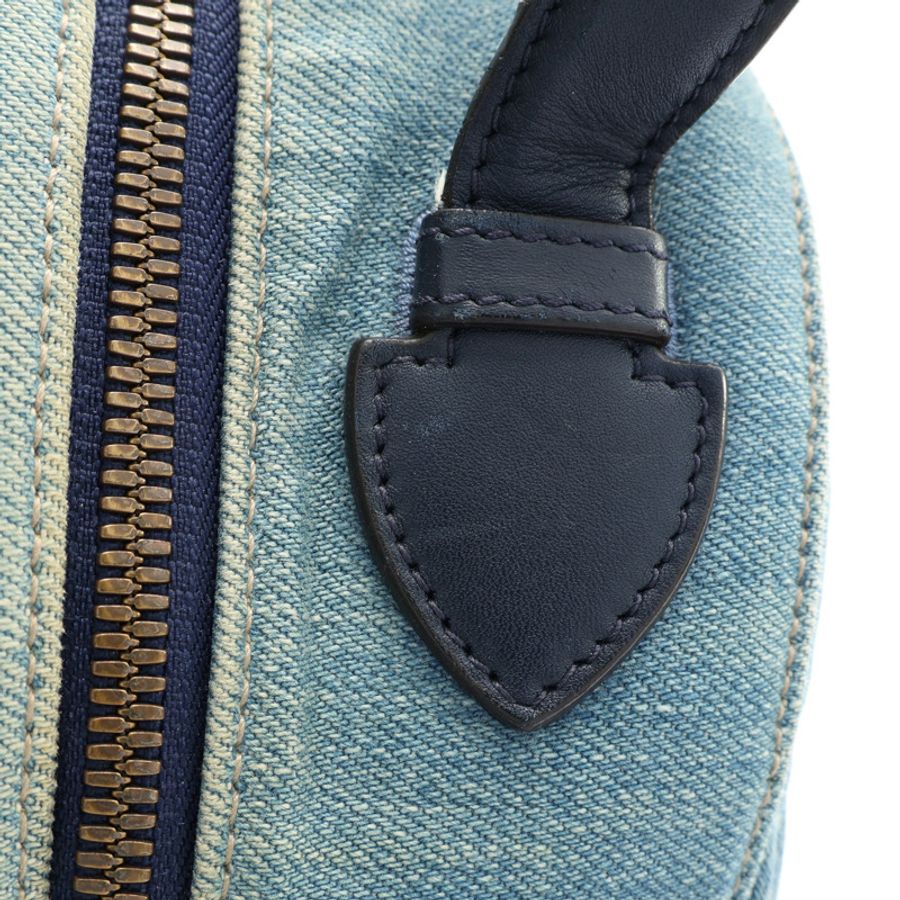 藍色 單寧布 白色圓珠 GG Marmont 後背包【GUCCI 古馳】 476671-14