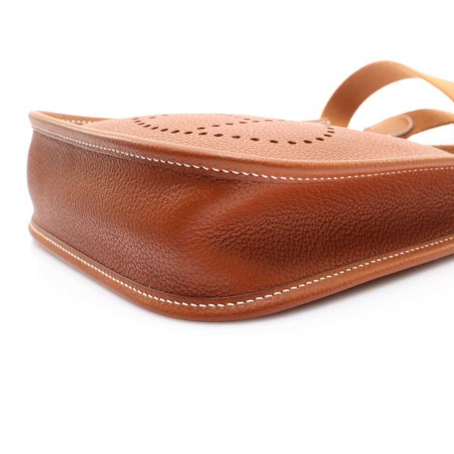金棕色 Barenia牛皮 Mini Evelyne Amazone 肩背包 W刻 銀釦【HERMES 愛馬仕】 H078999CKAB-8