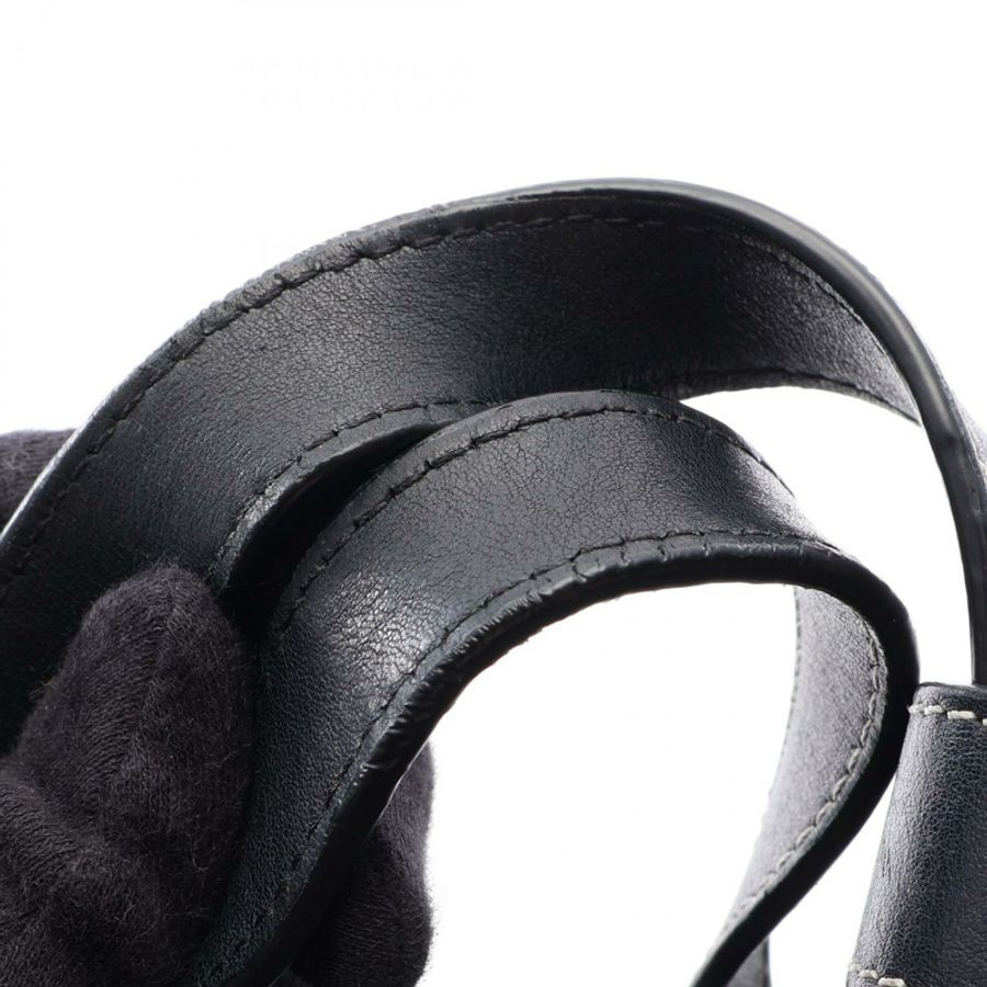 LOEWE HAMMOCK 小號單肩手提包,皮革材質,海軍藍/黑色,二手女款-4
