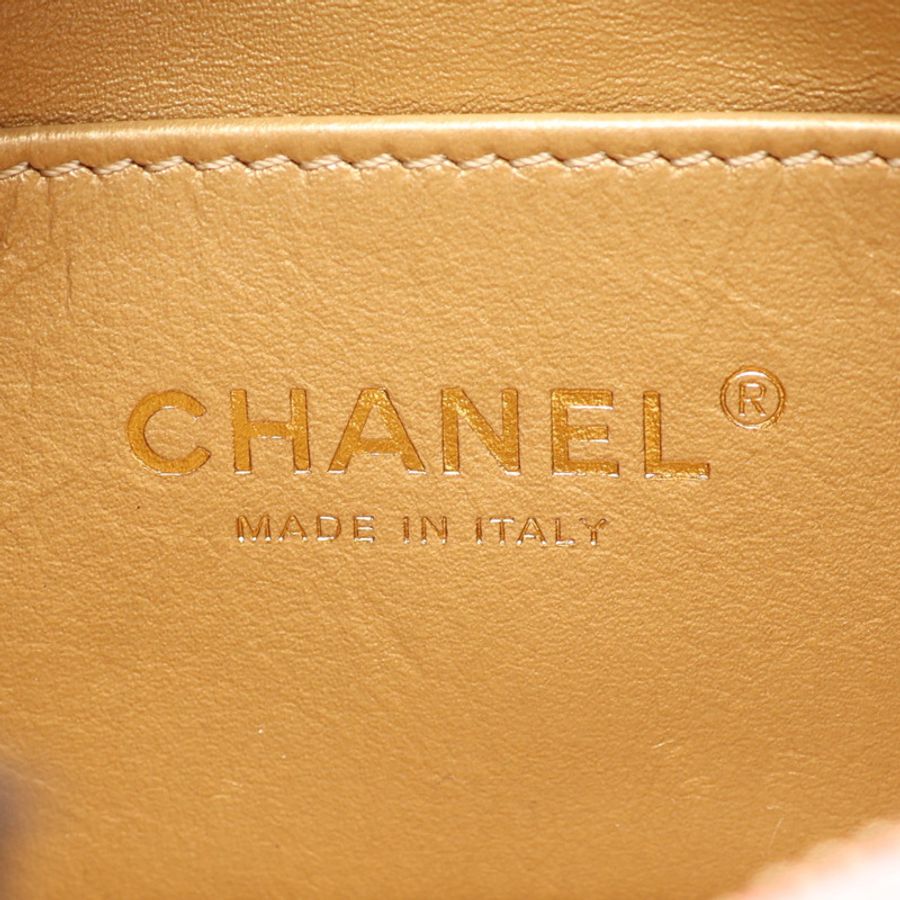 粉色 菱格紋羊皮 鍊帶 肩背包 金釦【CHANEL 香奈兒】-3