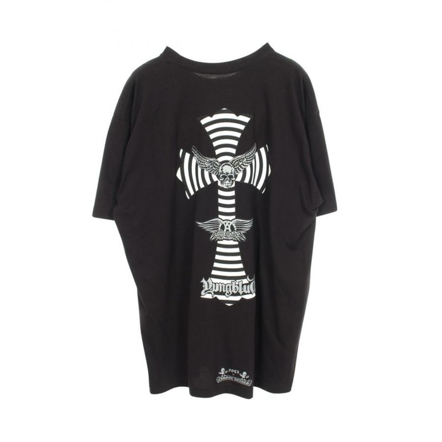 Chrome Hearts × Aerosmith × YUNGBLUD FOTI 短袖T卹 純棉 黑色 二手 男款-1