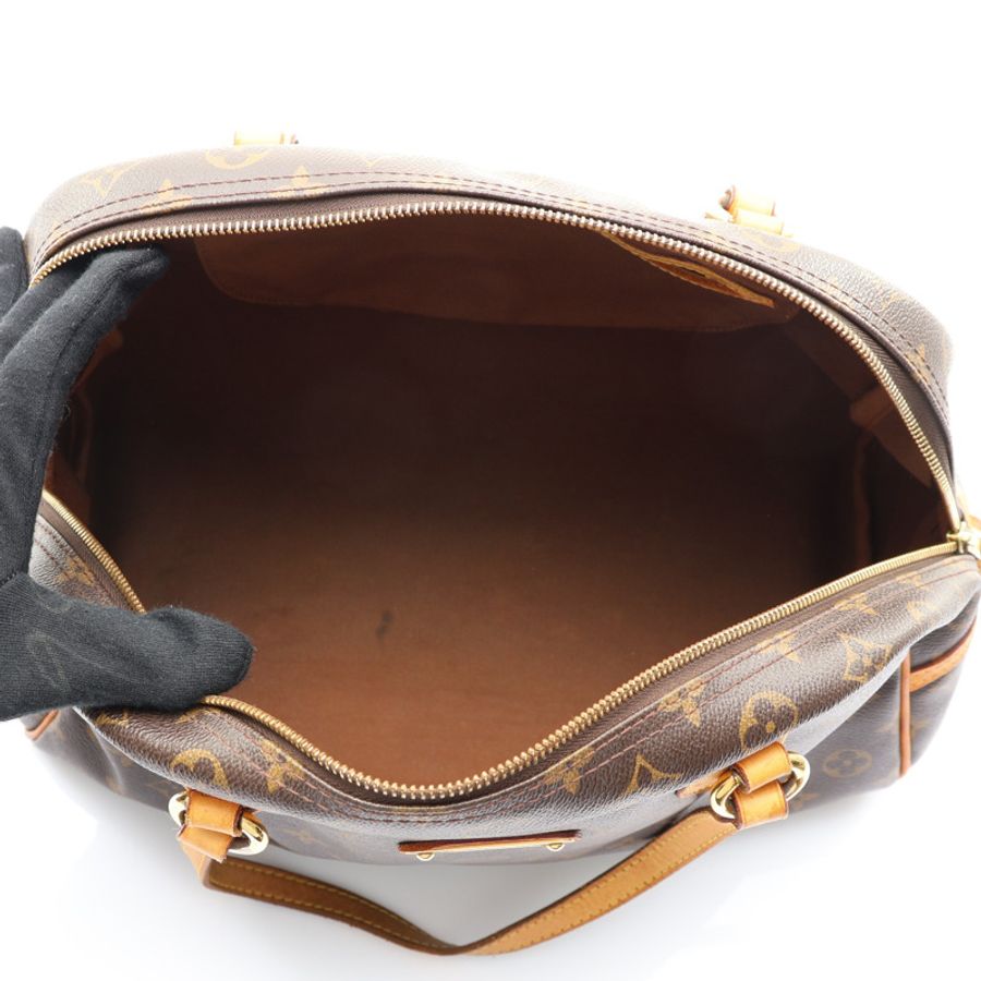 棕色 原花帆布 Montorgueil GM 肩背包【LOUIS VUITTON LV 路易威登】 M95566-2