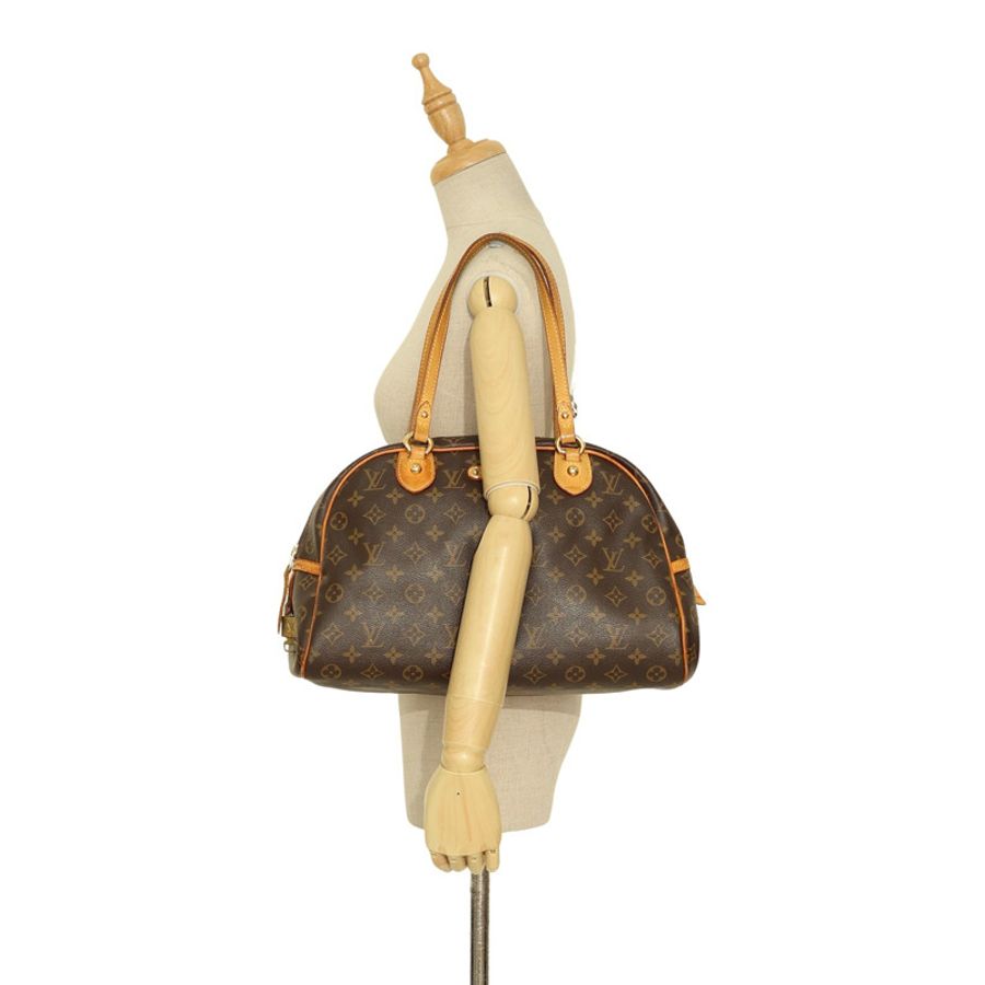 棕色 原花帆布 Montorgueil GM 肩背包【LOUIS VUITTON LV 路易威登】 M95566-7