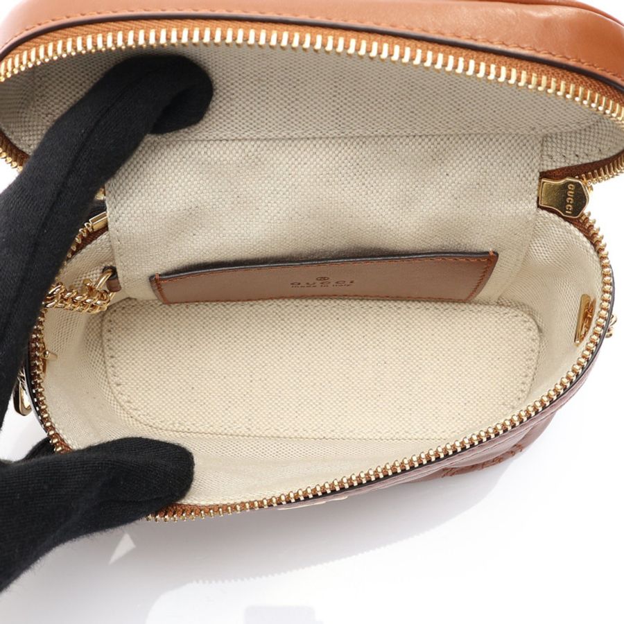 棕色 GG Matelasse 絎縫 Top Handle 兩用包【GUCCI 古馳】 723770-2