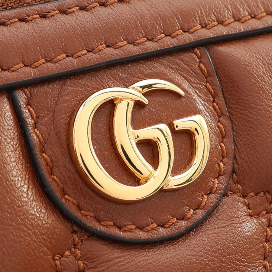 棕色 GG Matelasse 絎縫 Top Handle 兩用包【GUCCI 古馳】 723770-5