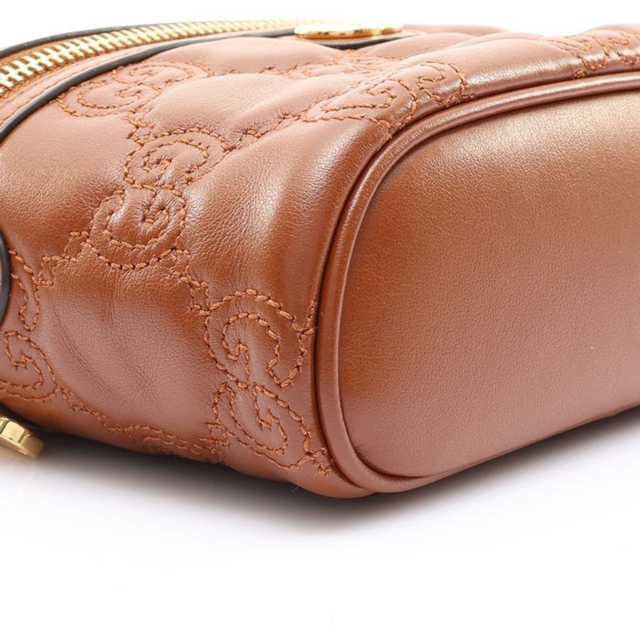 棕色 GG Matelasse 絎縫 Top Handle 兩用包【GUCCI 古馳】 723770-9