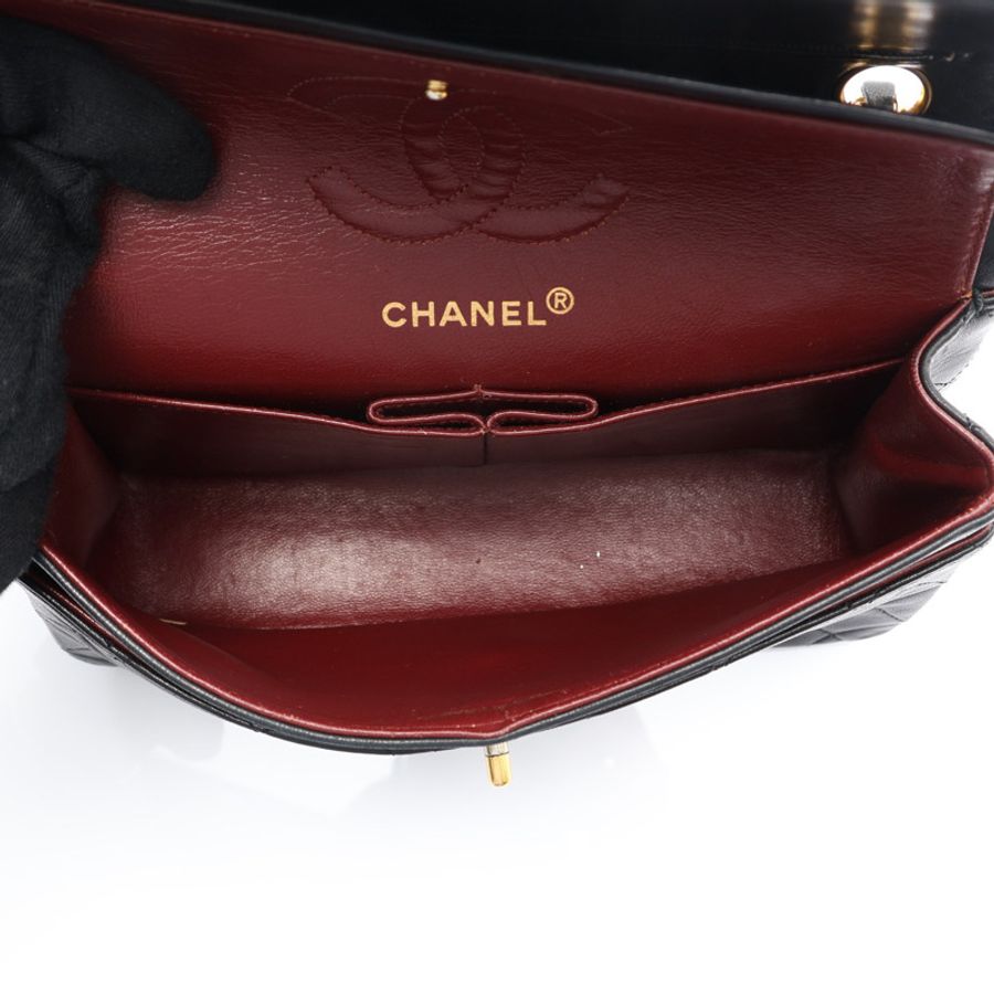 黑色 菱格紋羊皮 COCO 23 肩背包 金釦 補色【CHANEL 香奈兒】 A01113-2