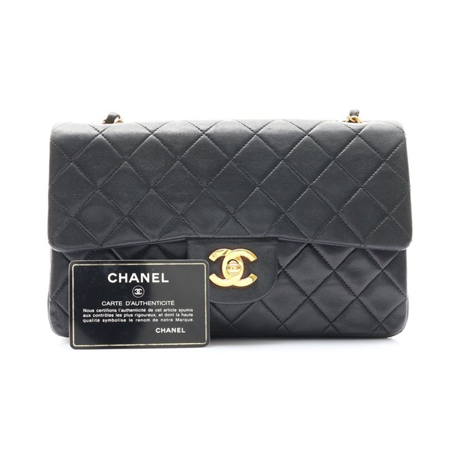 黑色 菱格紋羊皮 COCO 23 肩背包 金釦 補色【CHANEL 香奈兒】 A01113-7