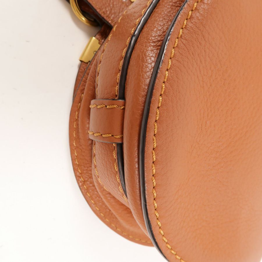 Chloe 牛皮皮革Marcie Small Saddle肩背袋-12