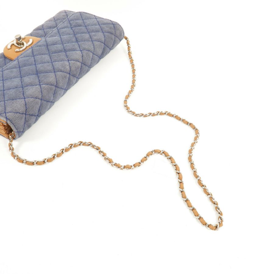 CHANEL Denim Chain Shoulder肩背袋-4