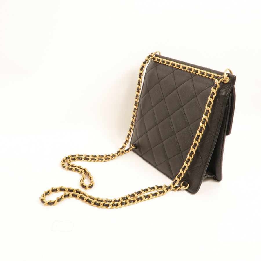 CHANEL 牛皮皮革Chain Backpack背包-5