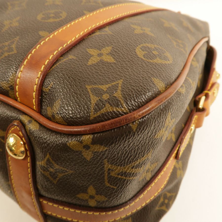LOUIS VUITTON Monogram Stresa PM肩背袋棕色-11
