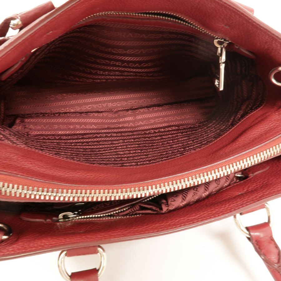 PRADA 牛皮皮革2 Way Shoulder手挽肩背兩用袋-4