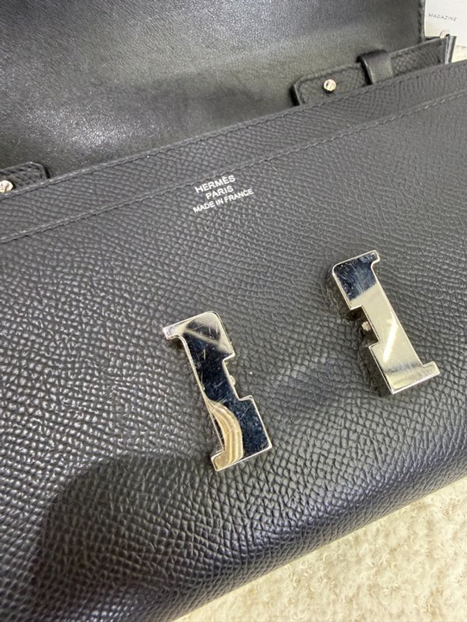愛馬仕/Hermes Constance ToGo康康黑銀ep皮 B stamp-3