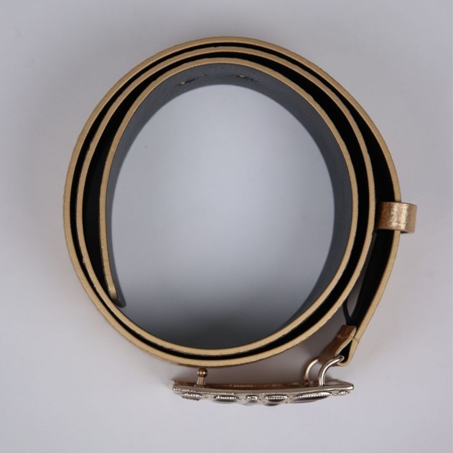Chanel 19年埃及系列秀款金色琉璃腰带-4