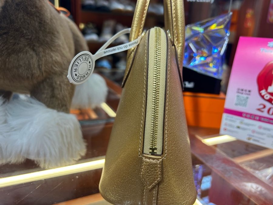 ✨ 持有香港正品正貨標籤(只做全新)✨ Hermes Mini Bolide 鎏金色淡金扣-4