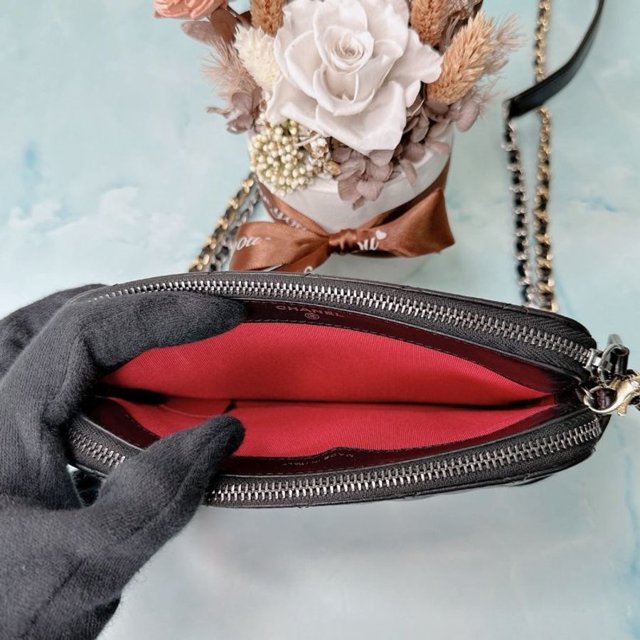 CHANEL Mini雙拉鍊流浪包-5