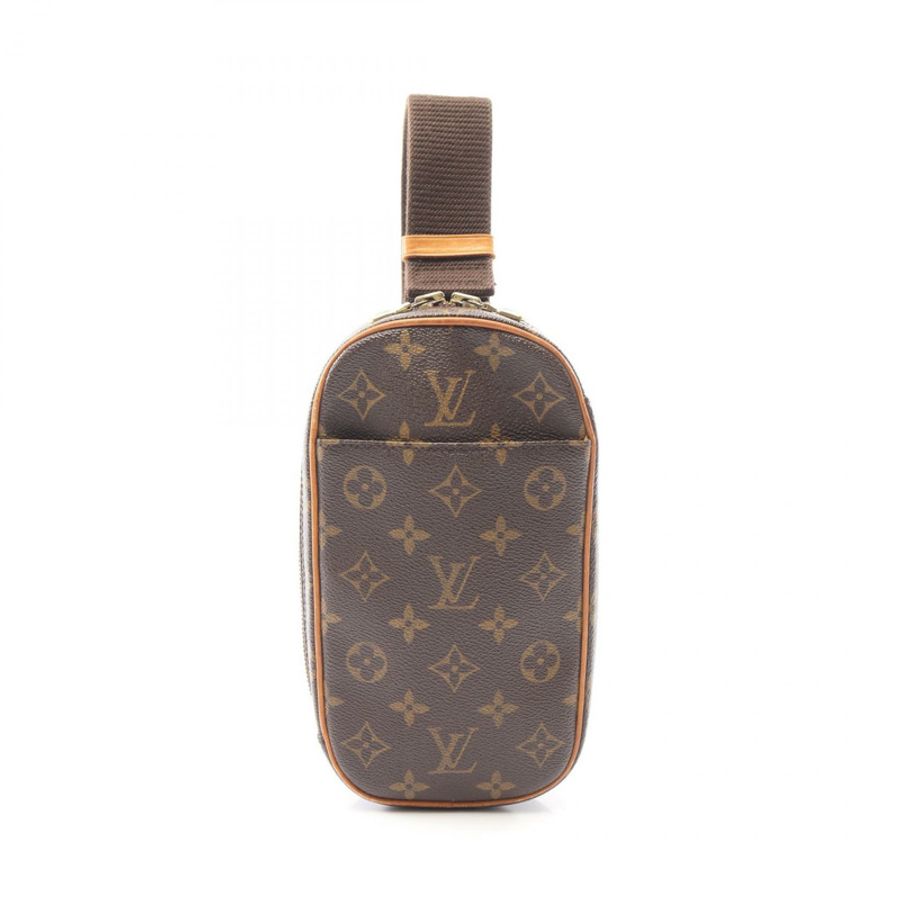 路易威登 Pochette Gange 腰包 M51870 Monogram 帆布皮革棕色二手-0
