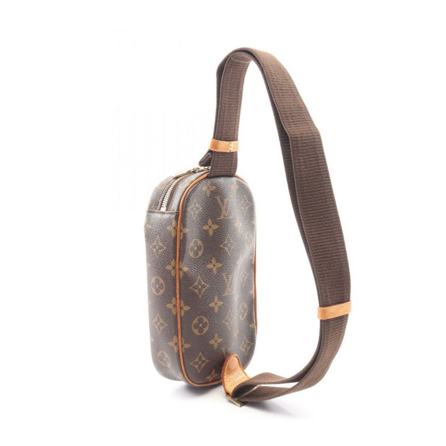 路易威登 Pochette Gange 腰包 M51870 Monogram 帆布皮革棕色二手-1