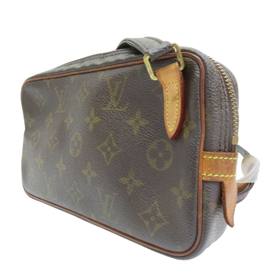 棕色 原花 帆布 Pochette Marly Bandouliere 肩背包【LOUIS VUITTON LV 路易威登】 M51828-1