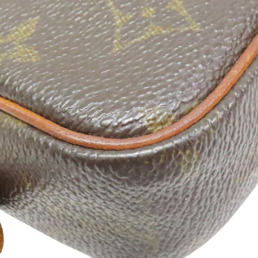 棕色 原花 帆布 Pochette Marly Bandouliere 肩背包【LOUIS VUITTON LV 路易威登】 M51828-6