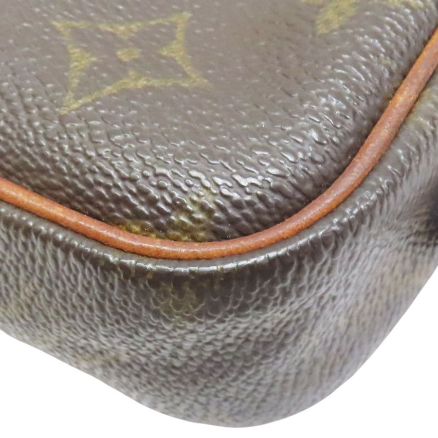 棕色 原花 帆布 Pochette Marly Bandouliere 肩背包【LOUIS VUITTON LV 路易威登】 M51828-7