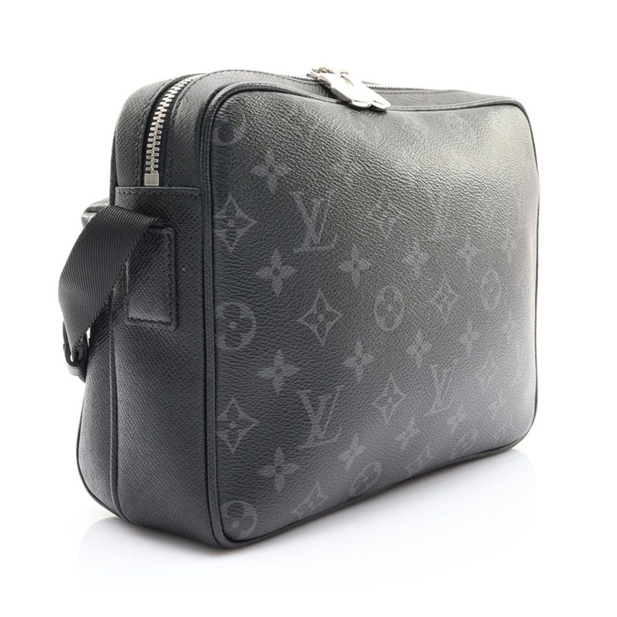 黑色 原花帆布 Outdoor Messenger PM 肩背包【LOUIS VUITTON LV 路易威登】 M30233-1