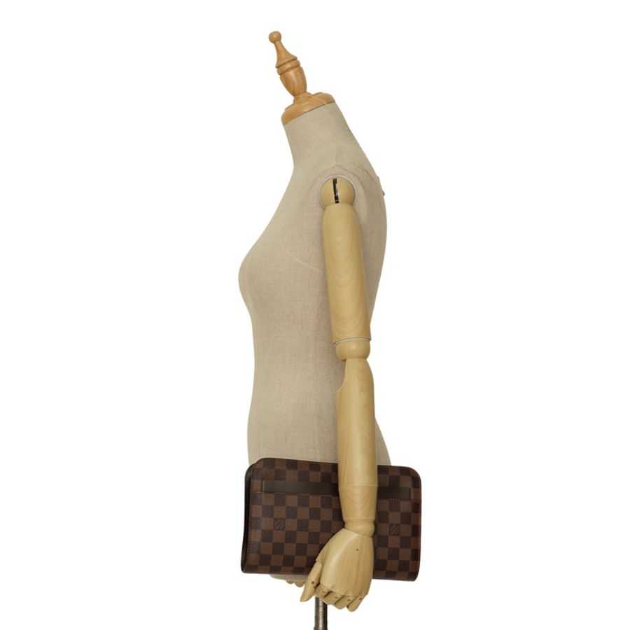 棕色 棋盤格帆布 Saint Louis Pochette 手拿包【LOUIS VUITTON LV 路易威登】 N51993-7