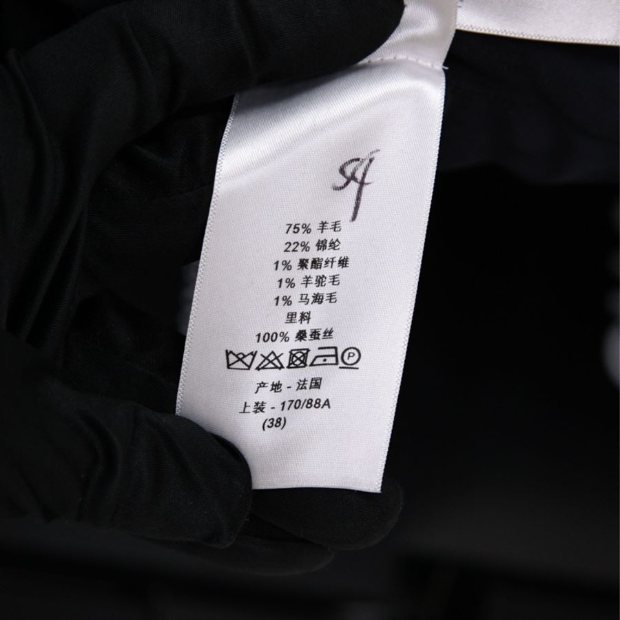 Dior蓝深色羊毛绿线格纹收腰无袖连衣裙-20