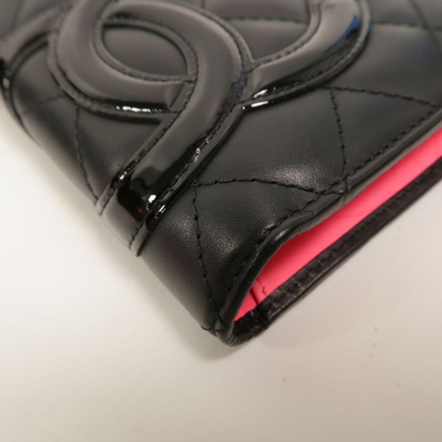 CHANEL 牛皮皮革Cambon Long Wallet長錢包-15