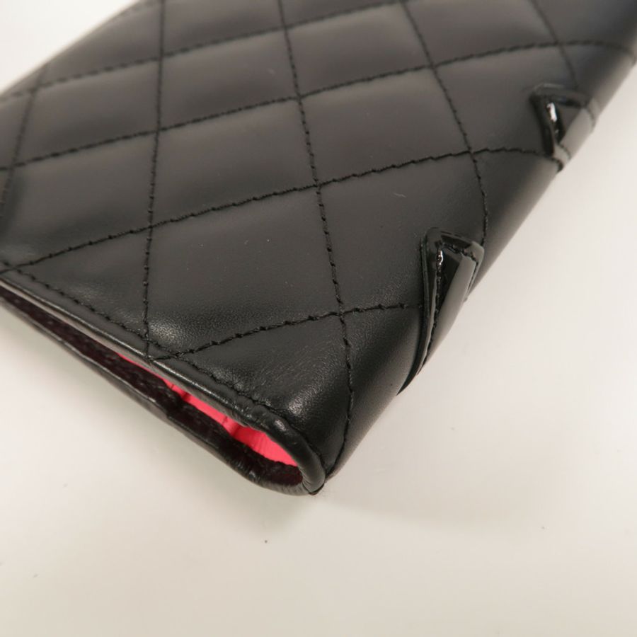 CHANEL 牛皮皮革Cambon Long Wallet長錢包-16