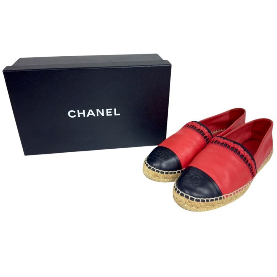 CHANEL CC 草編鞋-0