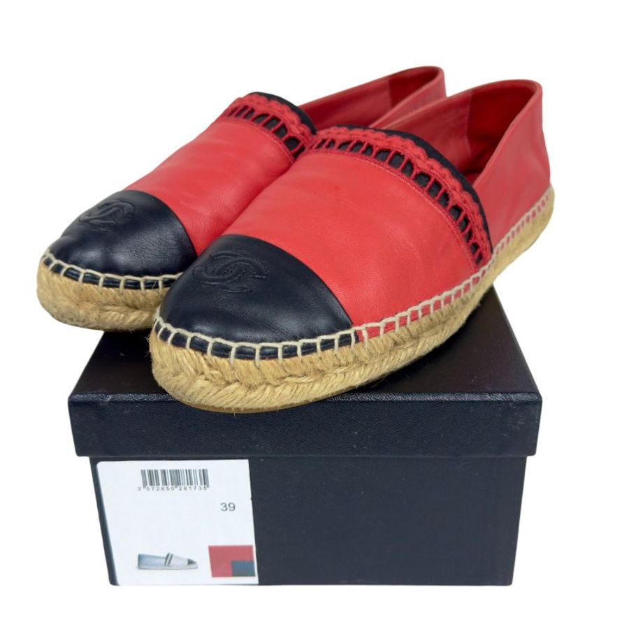CHANEL CC 草編鞋-1