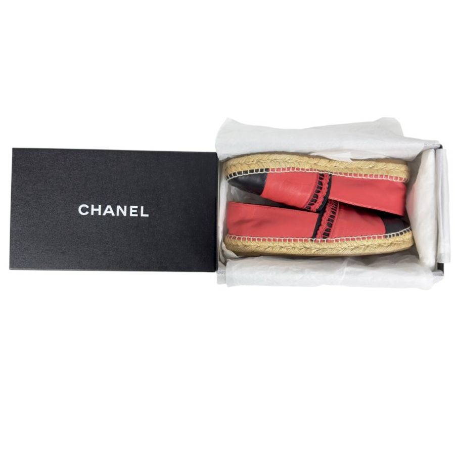 CHANEL CC 草編鞋-18