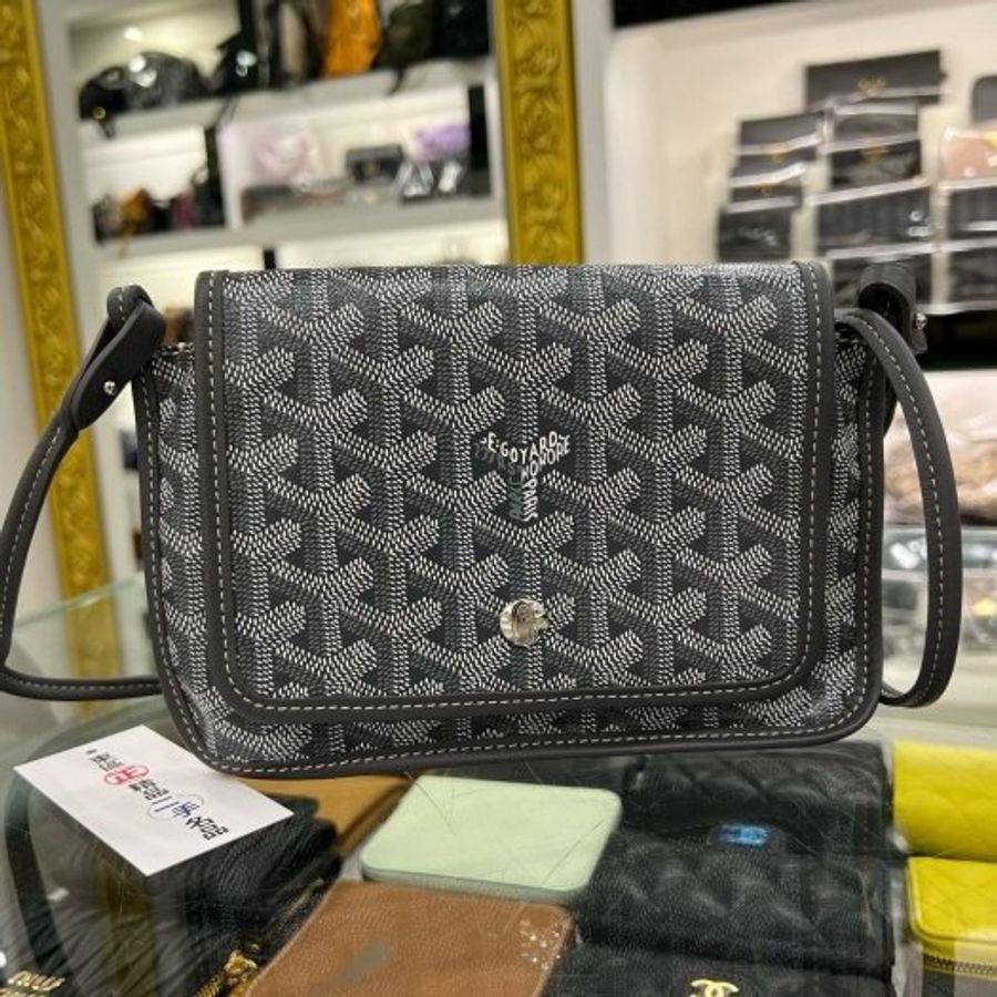 東區正精品㊣GOYARD PLUMET WOC 灰色手工繪製信封包斜背包廢包 RZ6508-0
