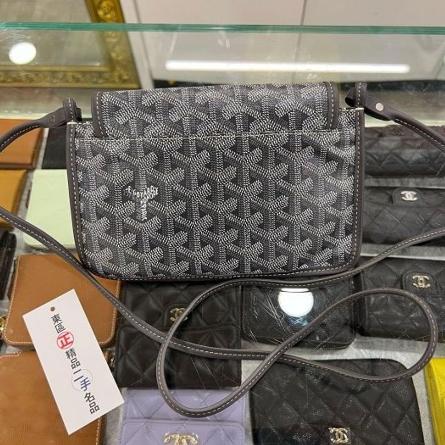 東區正精品㊣GOYARD PLUMET WOC 灰色手工繪製信封包斜背包廢包 RZ6508-6