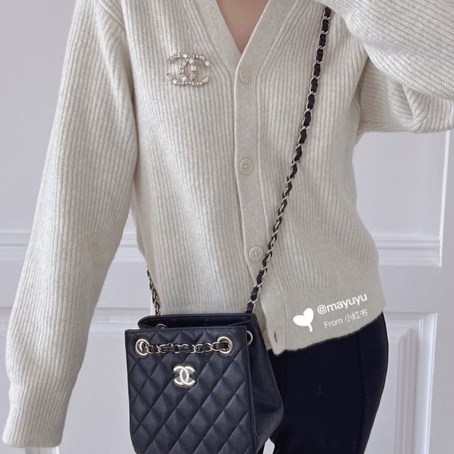 Chanel Mini Tote 黑金荔枝牛-3