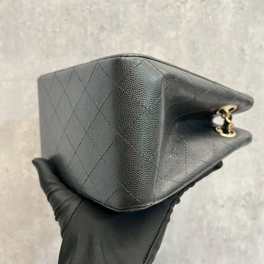 Chanel Mini Tote 黑金荔枝牛-10