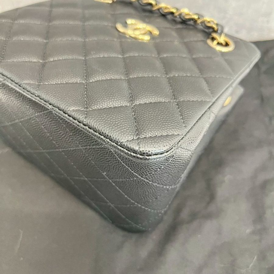 Chanel Mini Tote 黑金荔枝牛-12