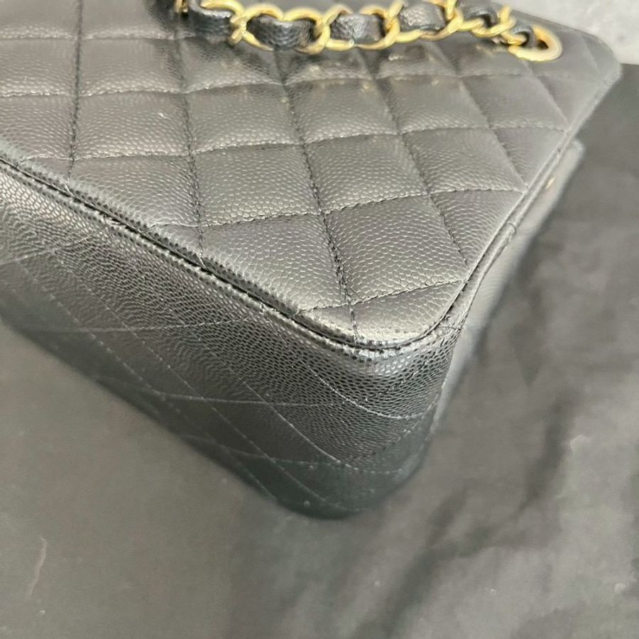 Chanel Mini Tote 黑金荔枝牛-14