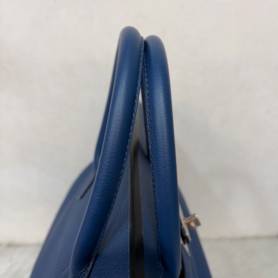 HERMES HAC S4深邃藍TOGO皮銀扣BIRKIN 40|鉑金包手提包醫生包手提包旅行袋-21