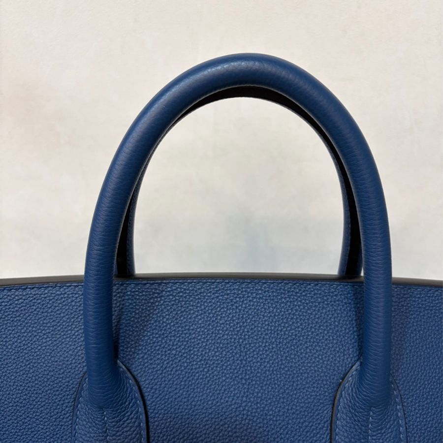 HERMES HAC S4深邃藍TOGO皮銀扣BIRKIN 40|鉑金包手提包醫生包手提包旅行袋-22