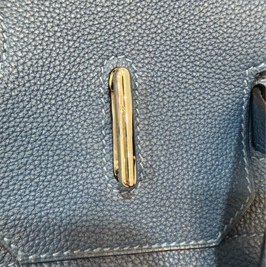 HERMES HAC S4深邃藍TOGO皮銀扣BIRKIN 40|鉑金包手提包醫生包手提包旅行袋-25