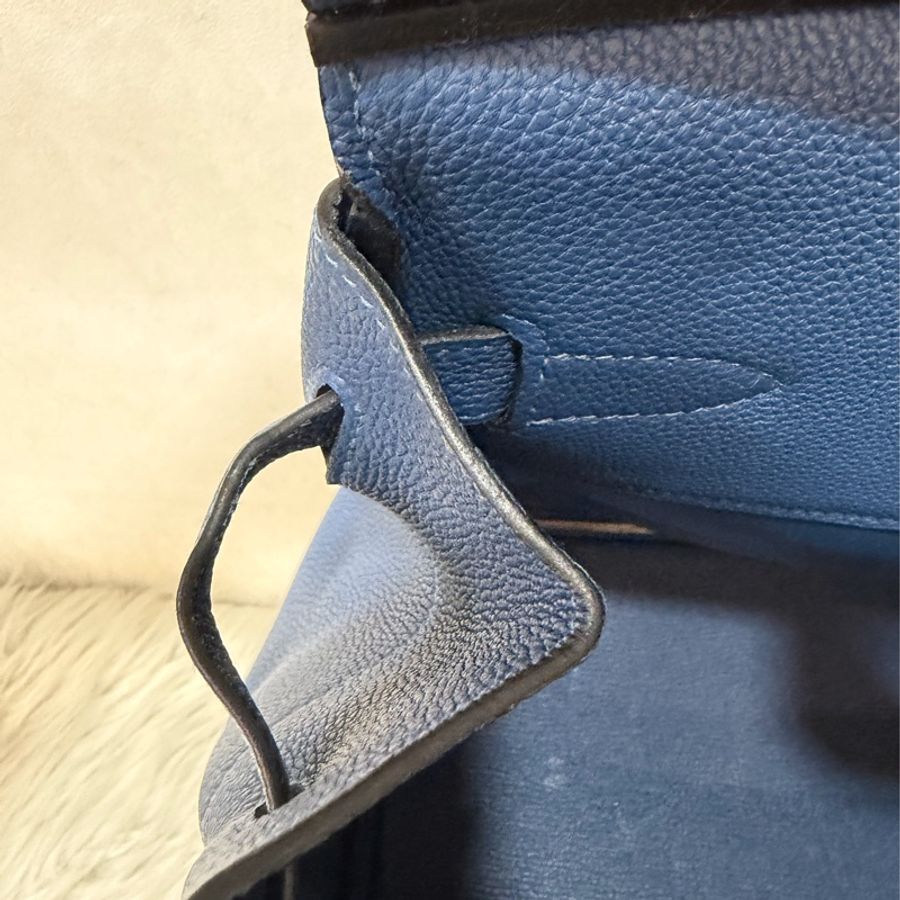 HERMES HAC S4深邃藍TOGO皮銀扣BIRKIN 40|鉑金包手提包醫生包手提包旅行袋-34