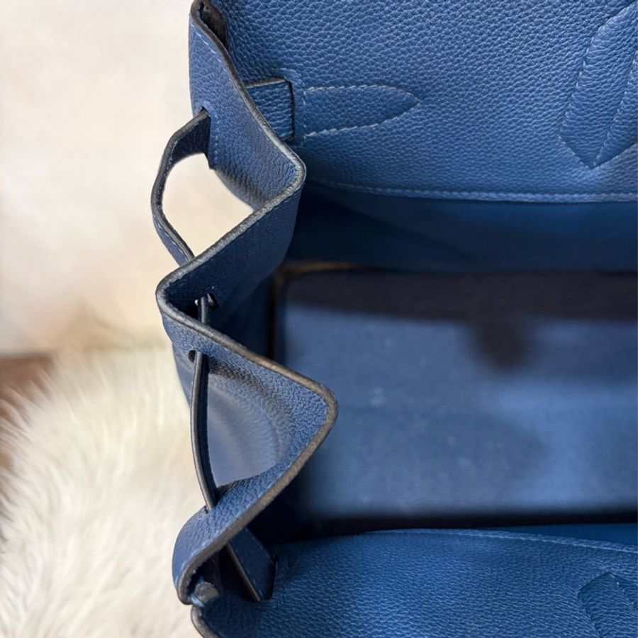 HERMES HAC S4深邃藍TOGO皮銀扣BIRKIN 40|鉑金包手提包醫生包手提包旅行袋-36