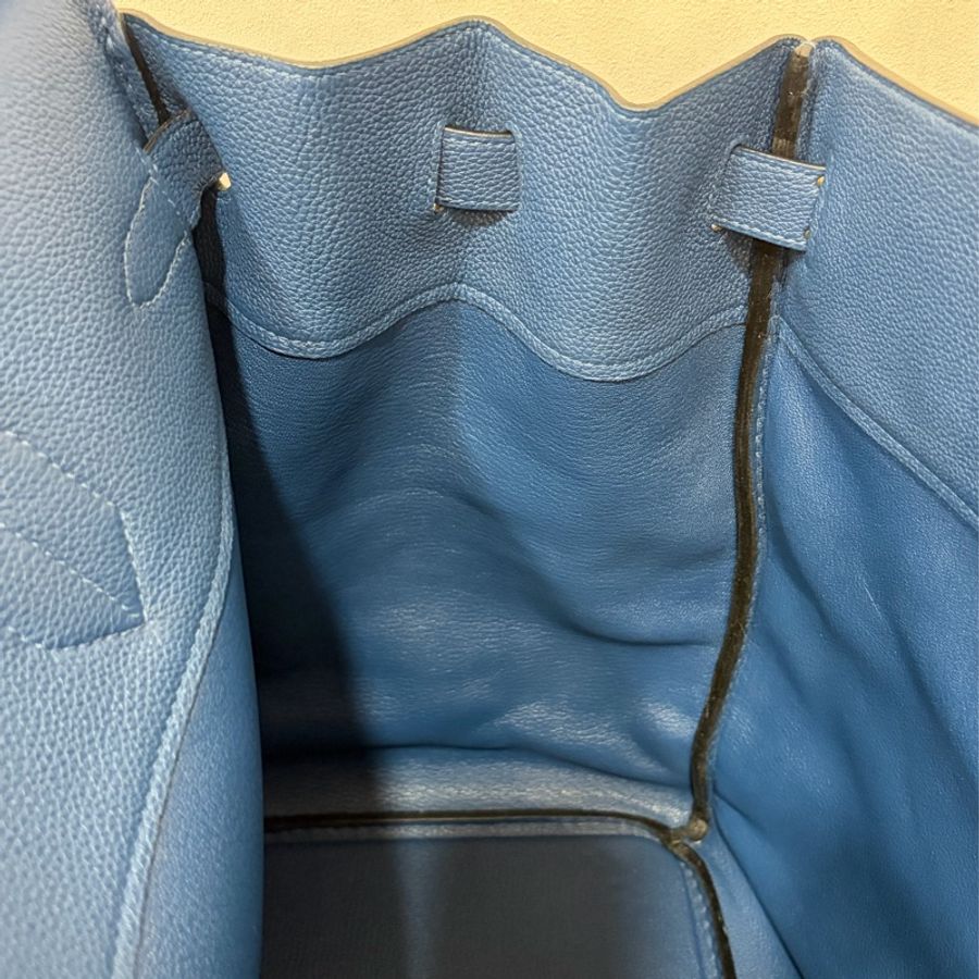 HERMES HAC S4深邃藍TOGO皮銀扣BIRKIN 40|鉑金包手提包醫生包手提包旅行袋-38